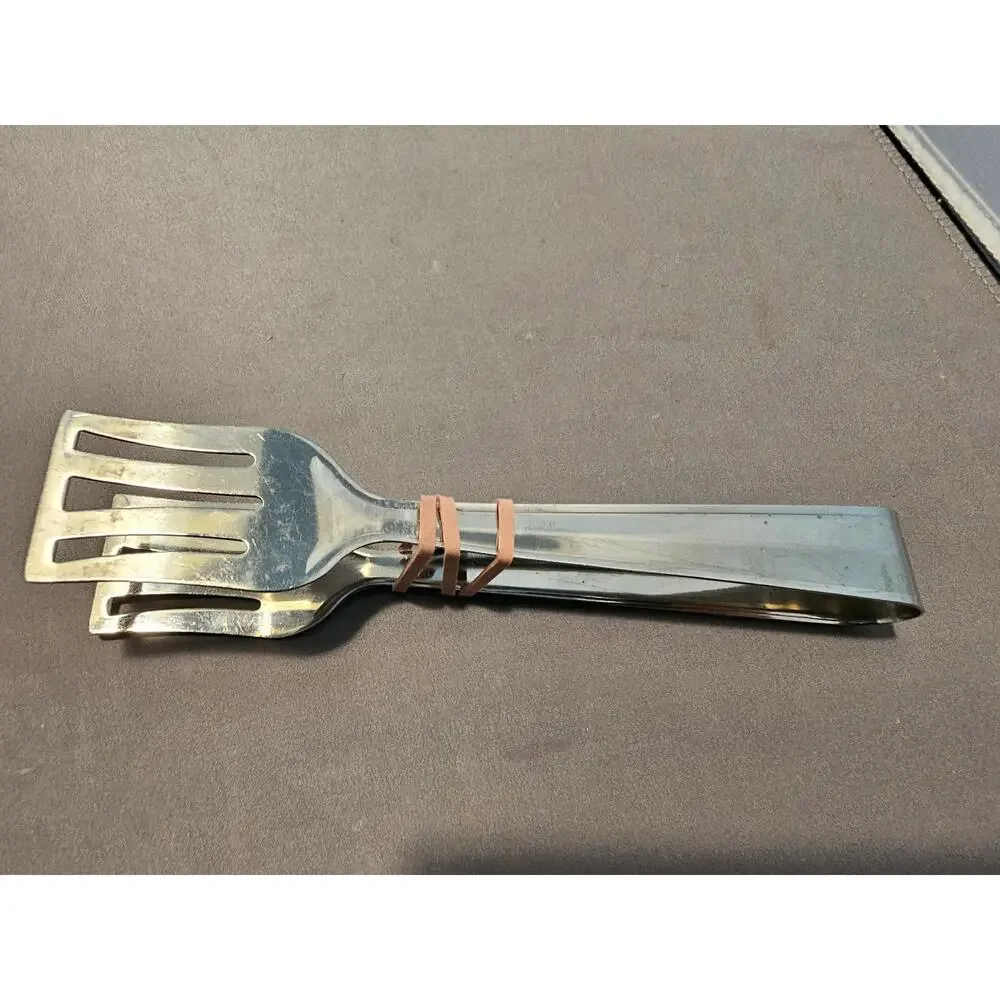 Silver Stainless Steel Tongs - 7